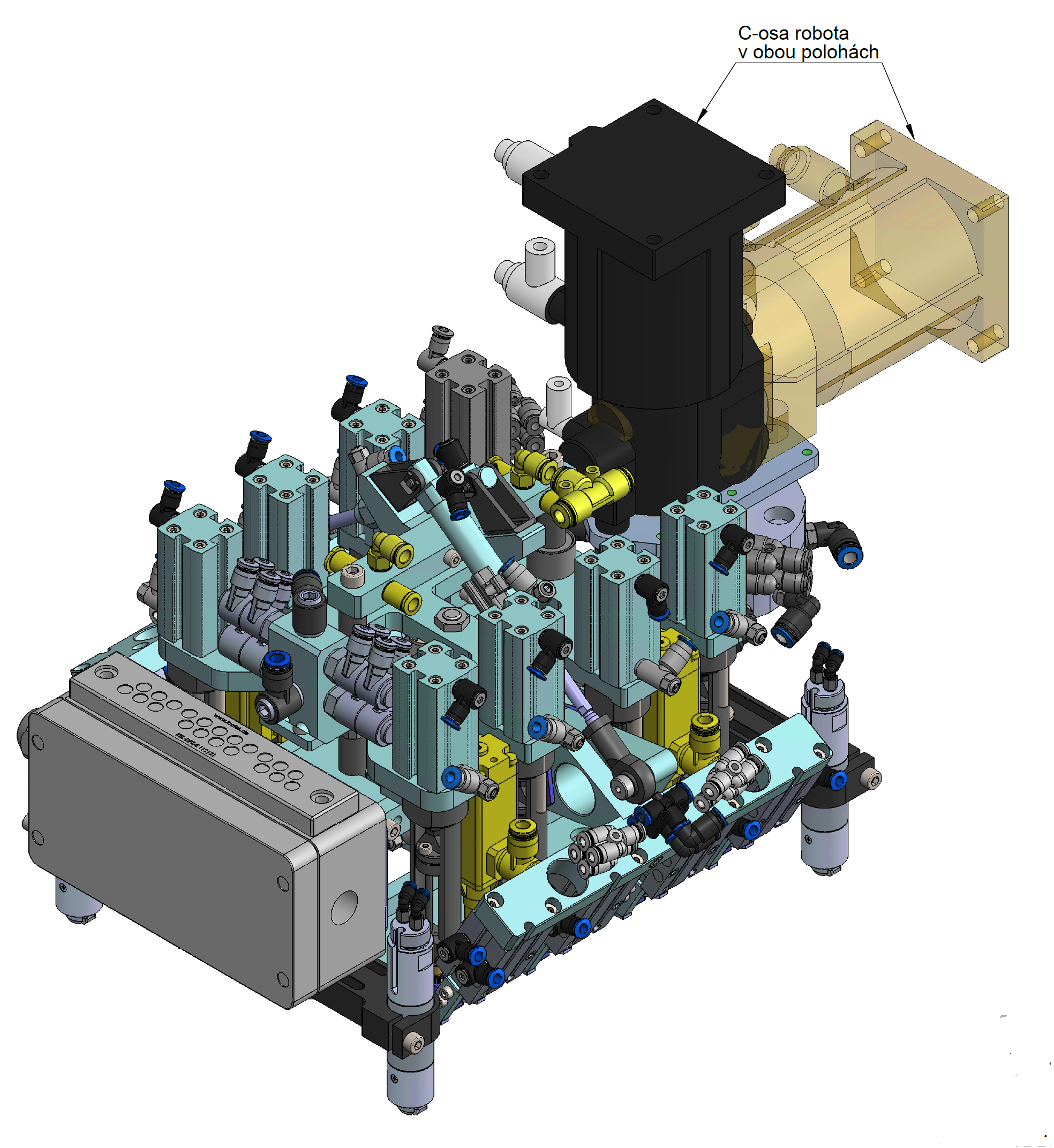 Odebírací a zakládací greifery