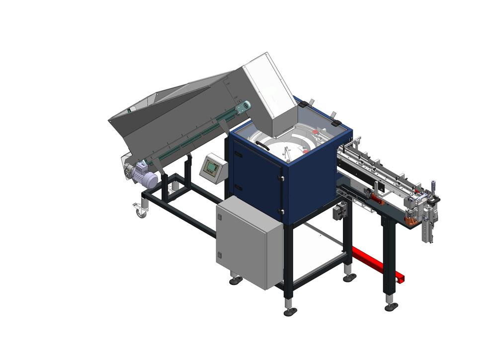 Podávací systém zálisků s vlastním PLC řízením