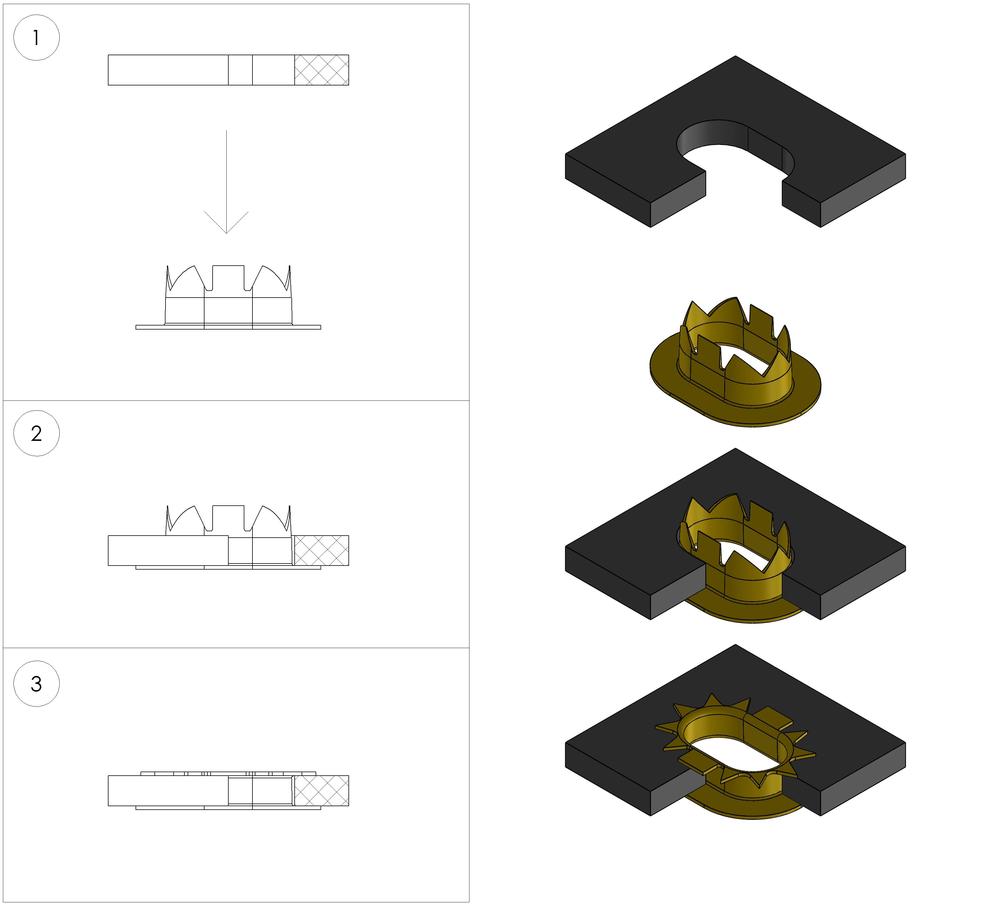 Nýtovací zařízení -  horní aplikace nýtu