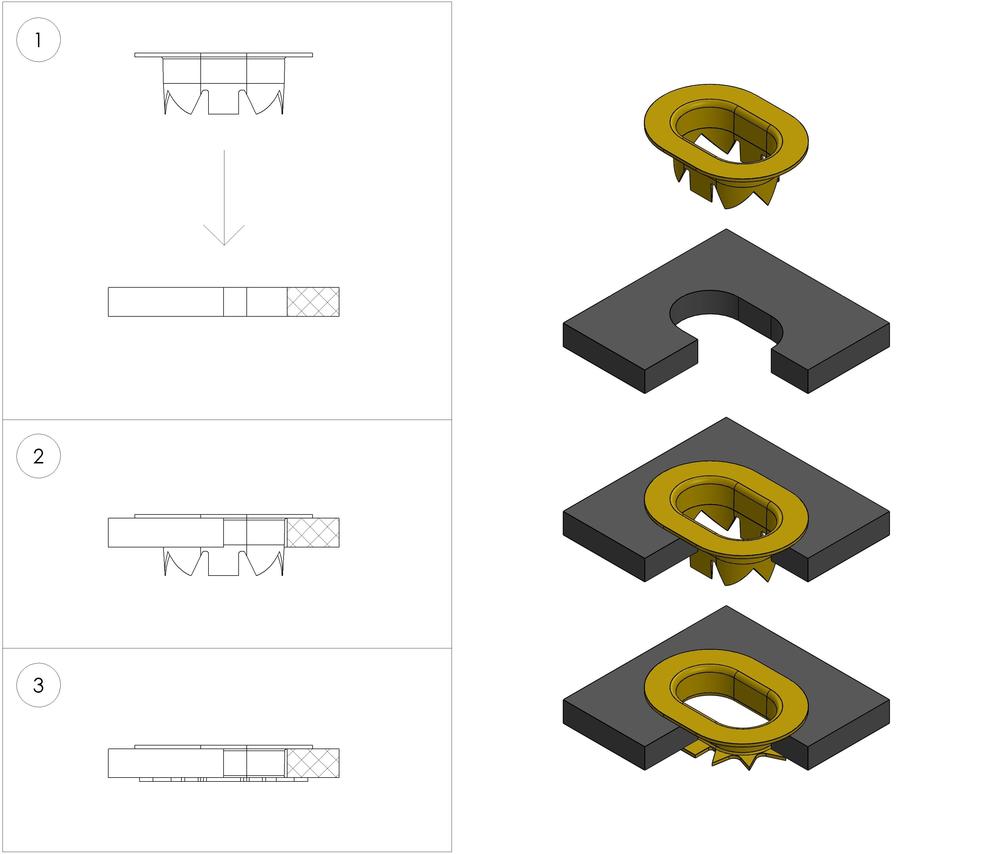 Nýtovací zařízení -  horní aplikace nýtu